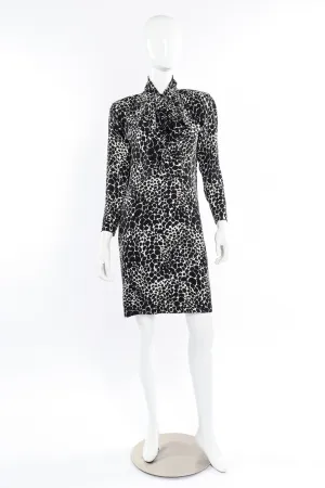 Petal Print Silk Dress