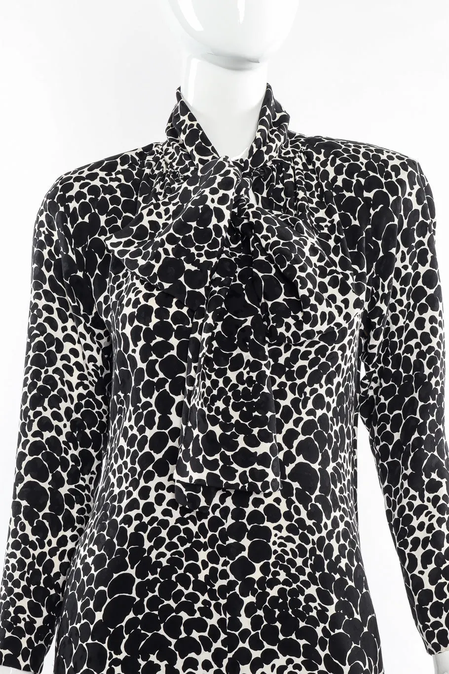 Petal Print Silk Dress