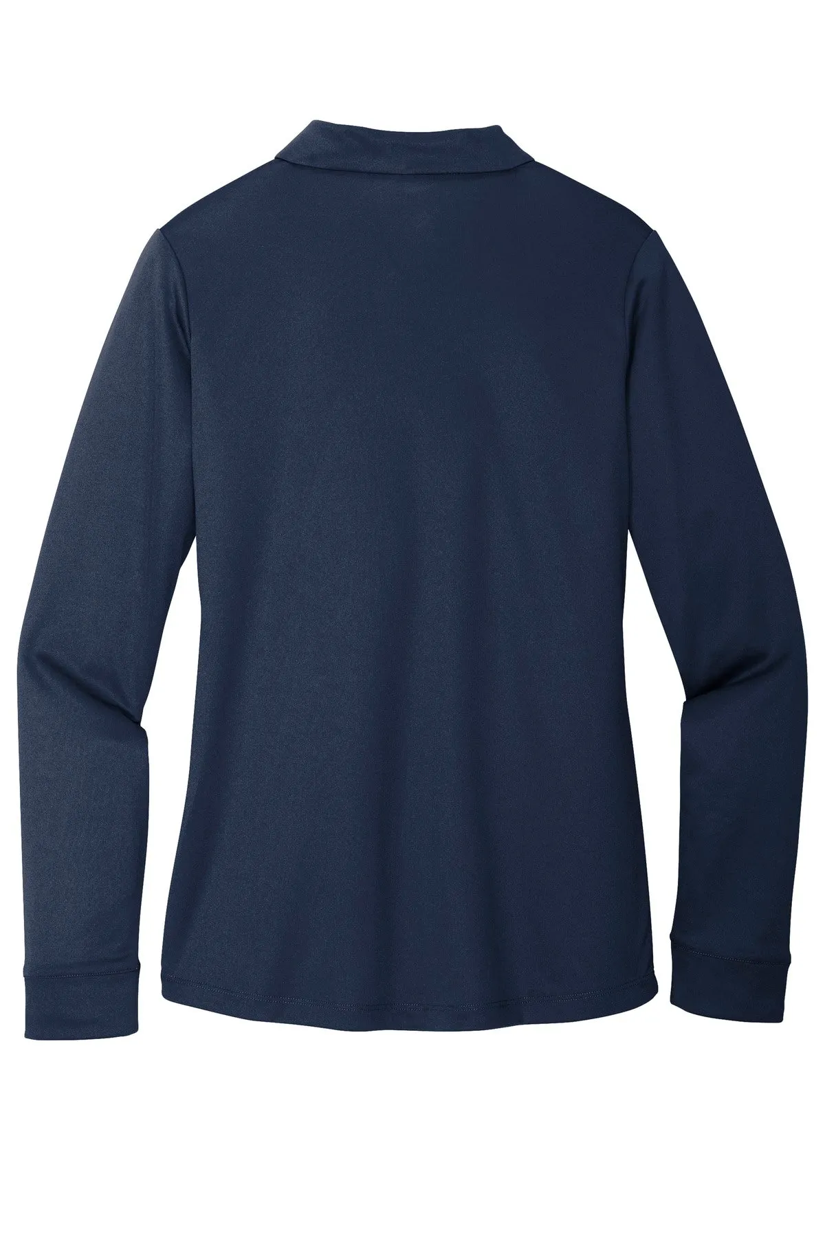 Port Authority  Women's Silk Touch   Performance Long Sleeve Polo. L540LS Navy
