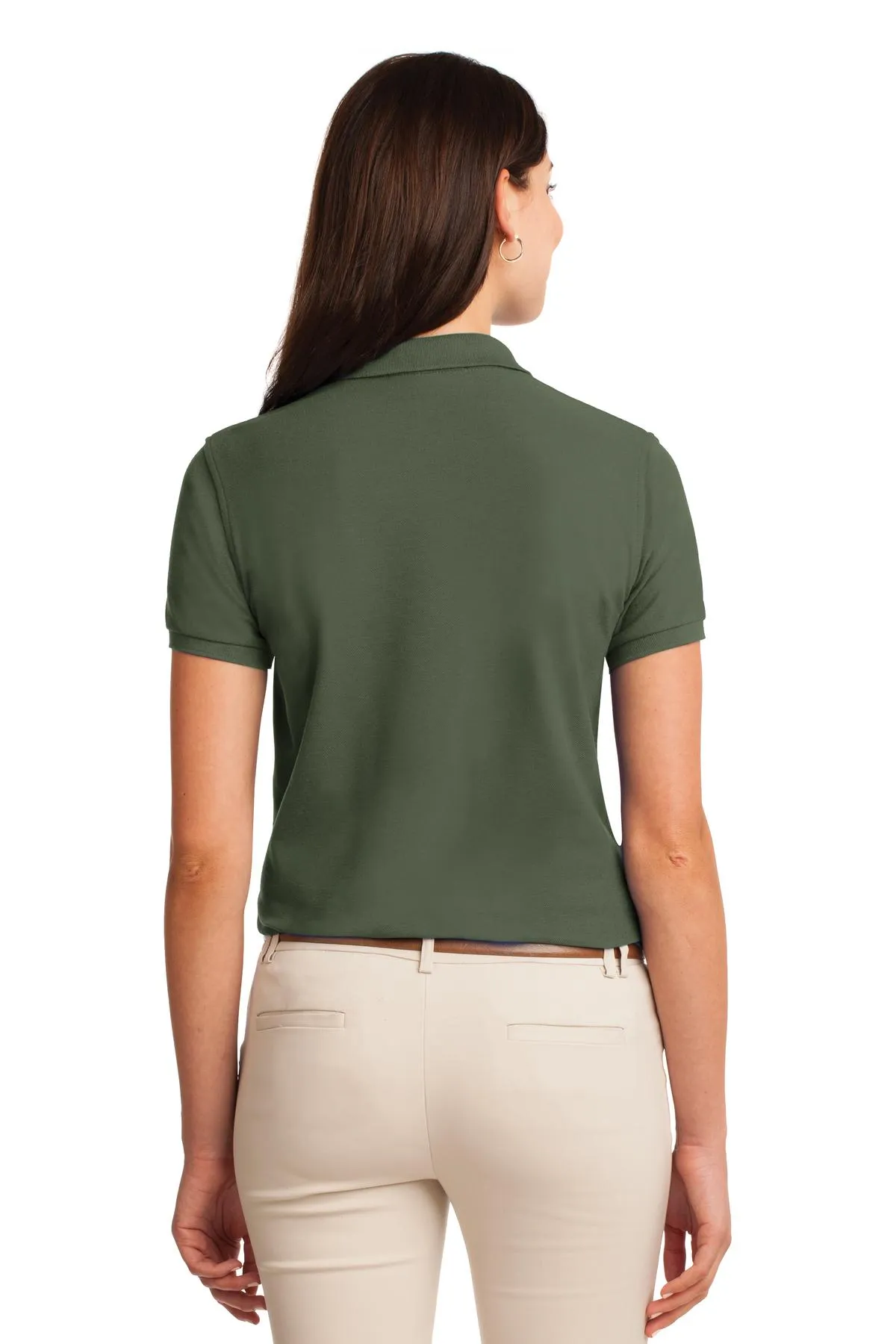 Port Authority Women's Silk Touch Polo.  L500 Clover Green