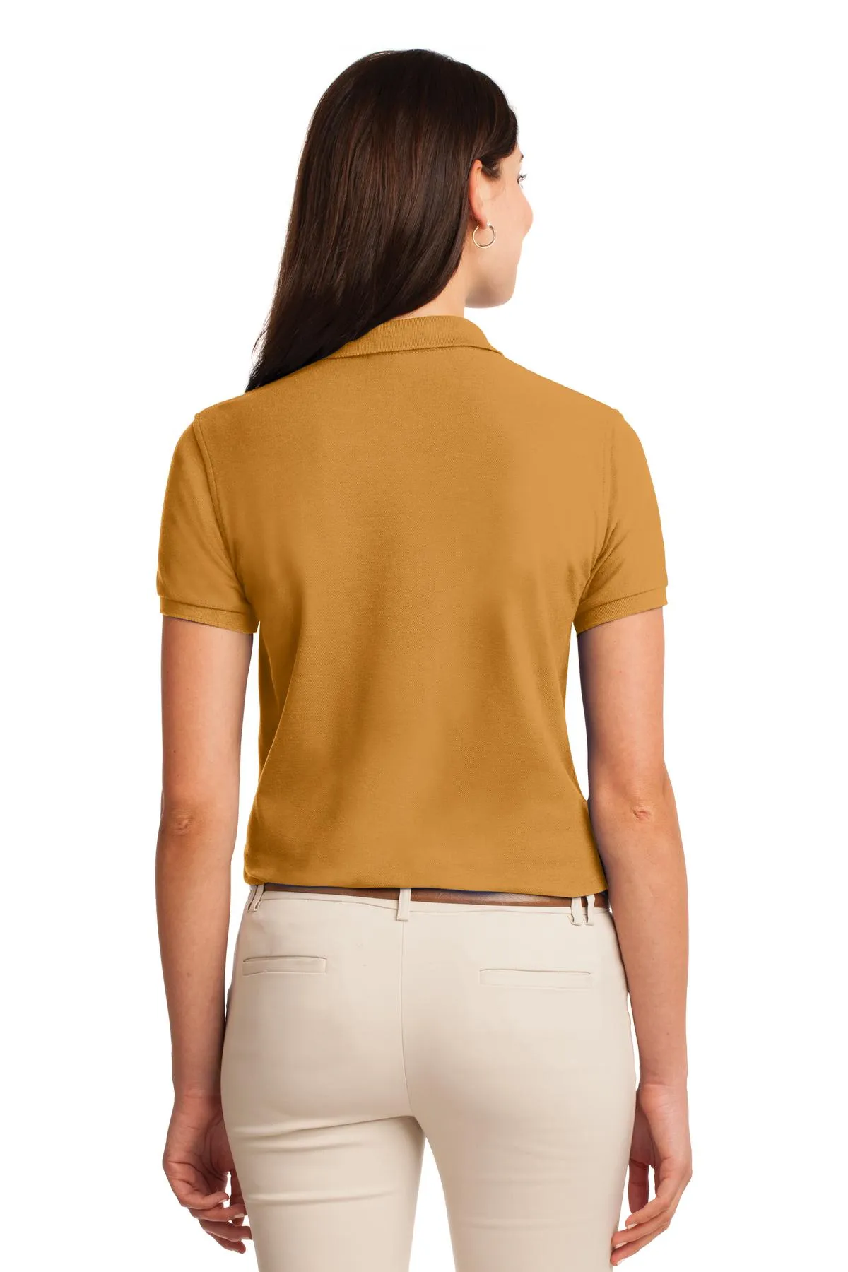Port Authority Women's Silk Touch Polo.  L500 Gold