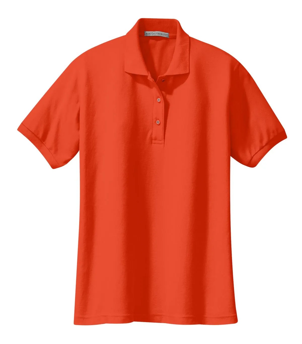 Port Authority Women's Silk Touch Polo.  L500 Orange