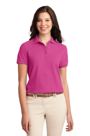Port Authority Women's Silk Touch Polo.  L500 Tropical Pink