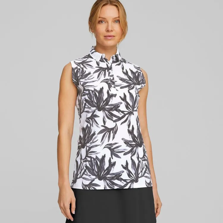 Puma Women's Palm Sleevless Golf Polo