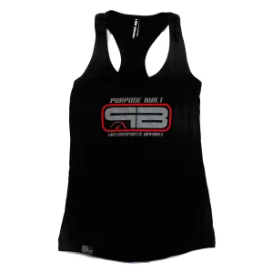 PURPOSE BUILT REDLINE WOMEN'S RACERBACK TANK TOP BLACK