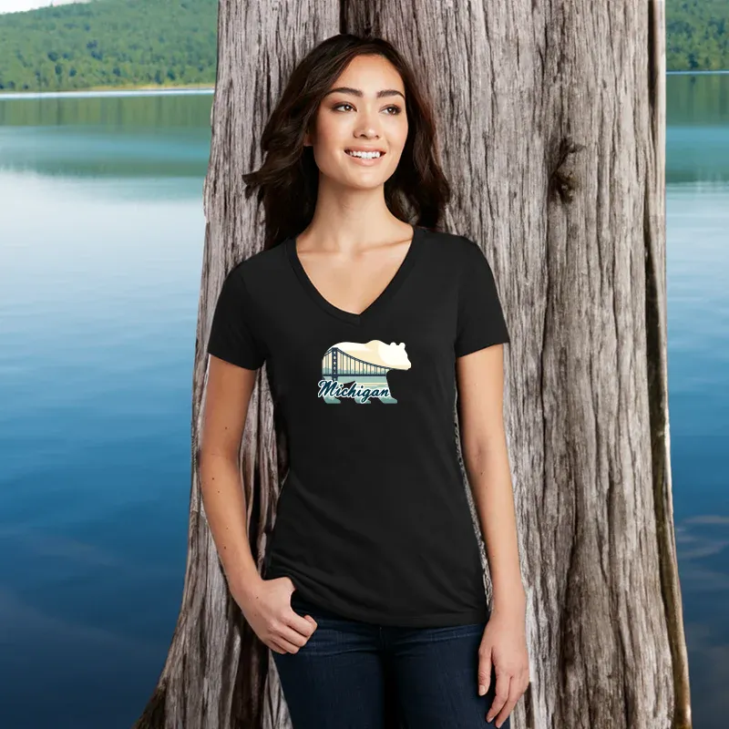"Bear Bridge" Women's V-Neck