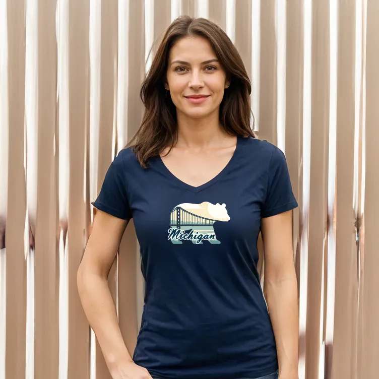 "Bear Bridge" Women's V-Neck