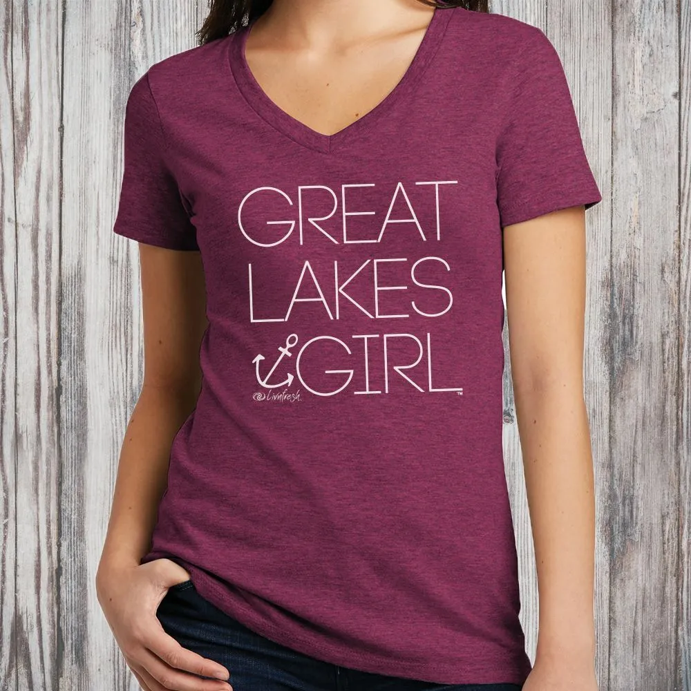 "Great Lakes Girl" Women's V-Neck