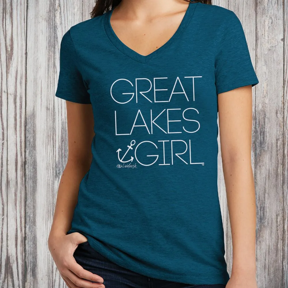 "Great Lakes Girl" Women's V-Neck