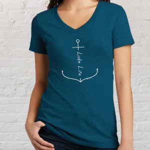 "Lake Life Anchor" Women's V-Neck