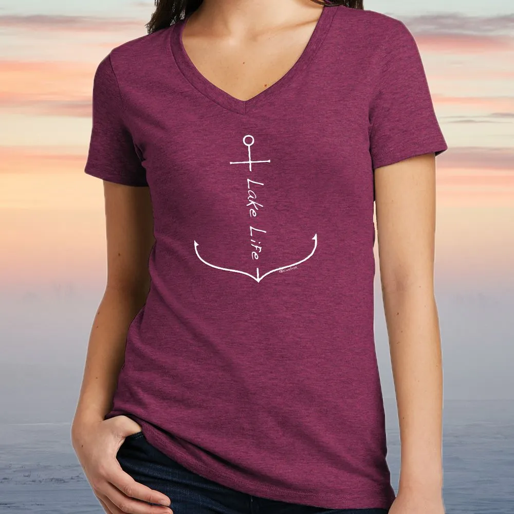 "Lake Life Anchor" Women's V-Neck