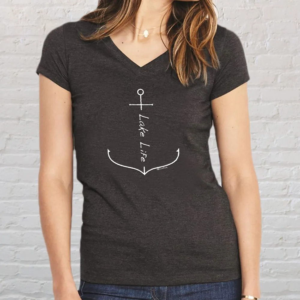 "Lake Life Anchor" Women's V-Neck