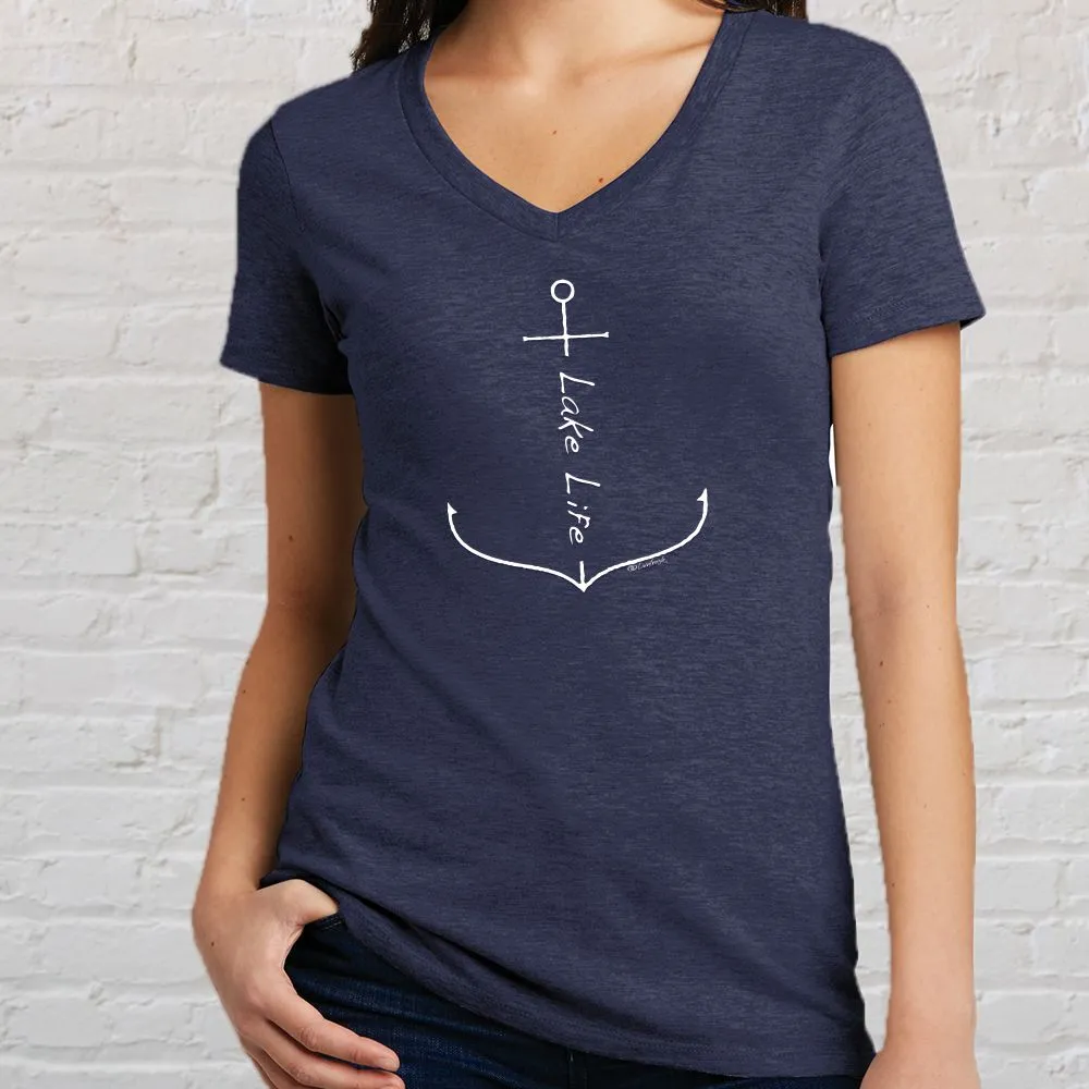 "Lake Life Anchor" Women's V-Neck