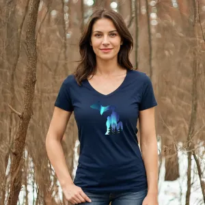 "Michigan Northern Lights" Women's V-Neck