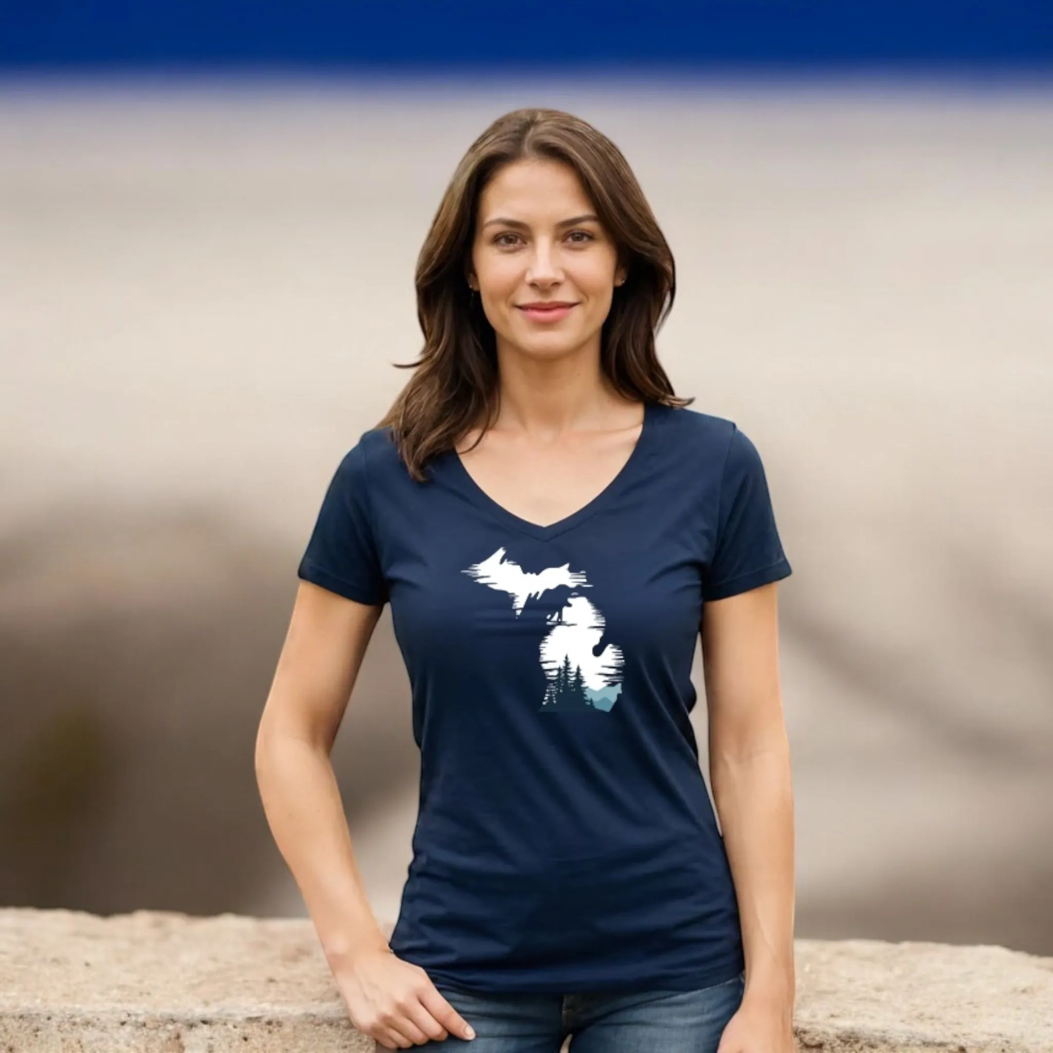 "Michigan Vista" Women's V-Neck