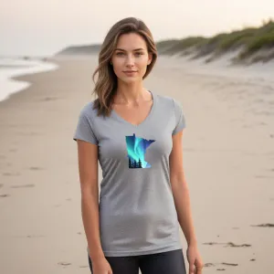 "Minnesota Northern Lights" Women's V-Neck