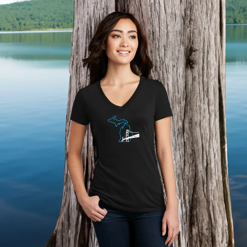 "NEW Michiganian Bridge" Women's V-Neck