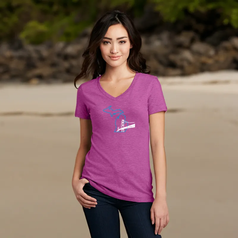 "NEW Michiganian Bridge" Women's V-Neck