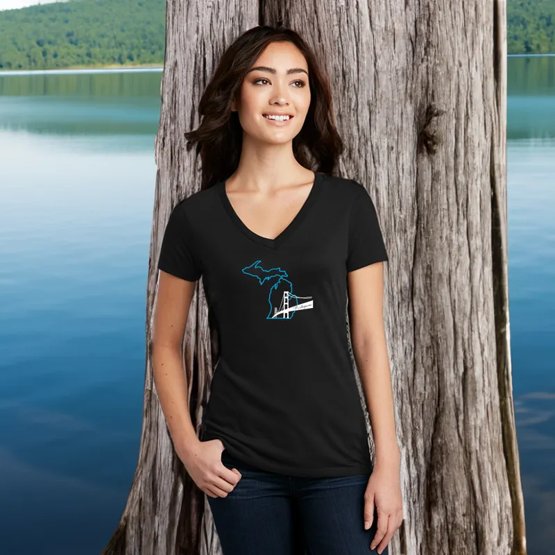 "NEW Michiganian Bridge" Women's V-Neck