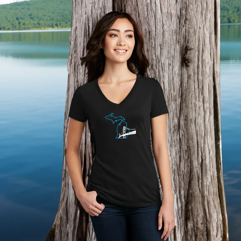 "NEW Michiganian Bridge" Women's V-Neck