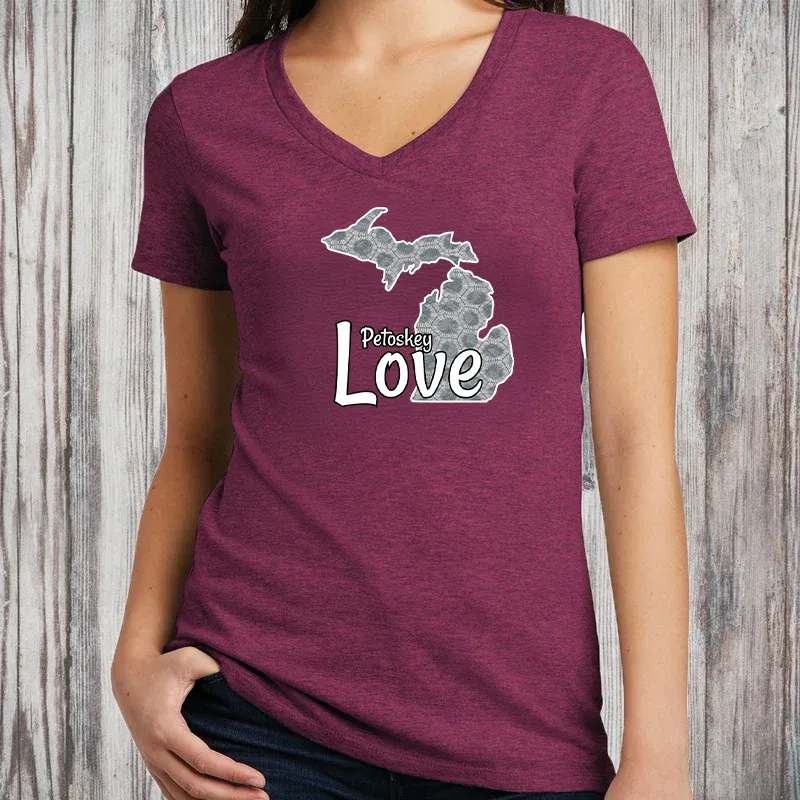 "Petoskey Love" Women's V-Neck