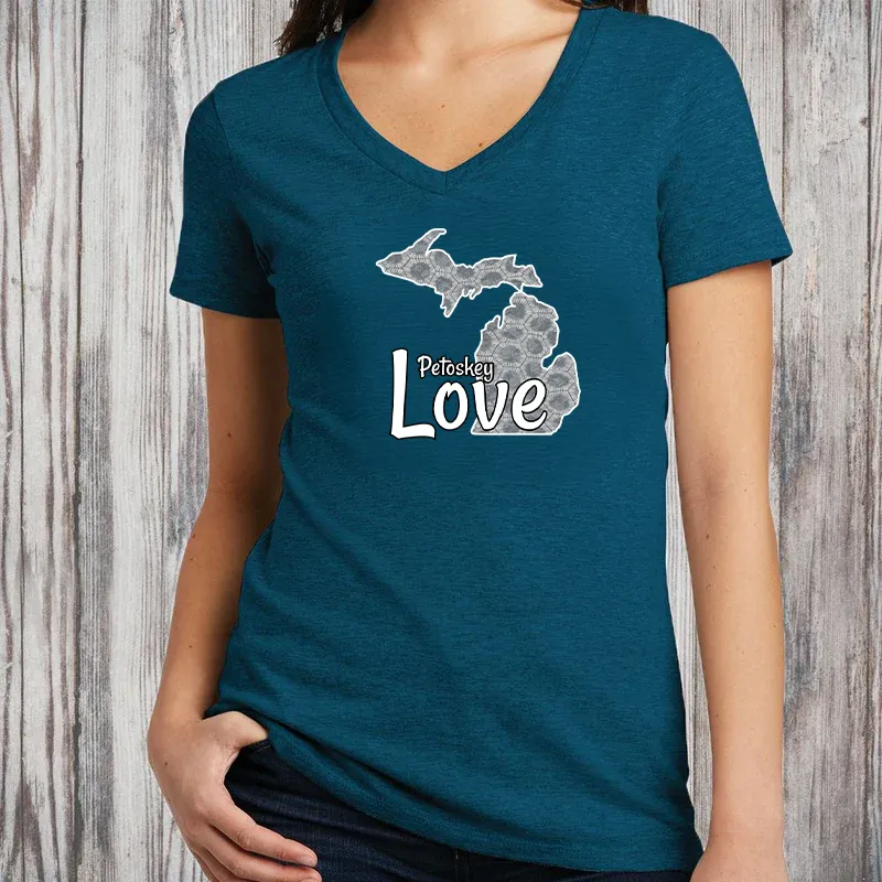 "Petoskey Love" Women's V-Neck