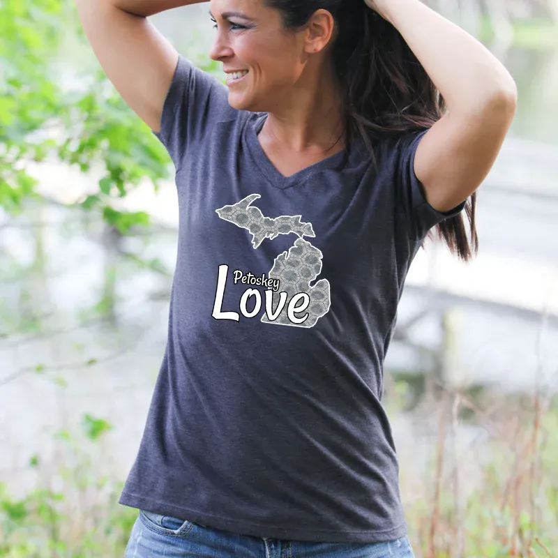 "Petoskey Love" Women's V-Neck