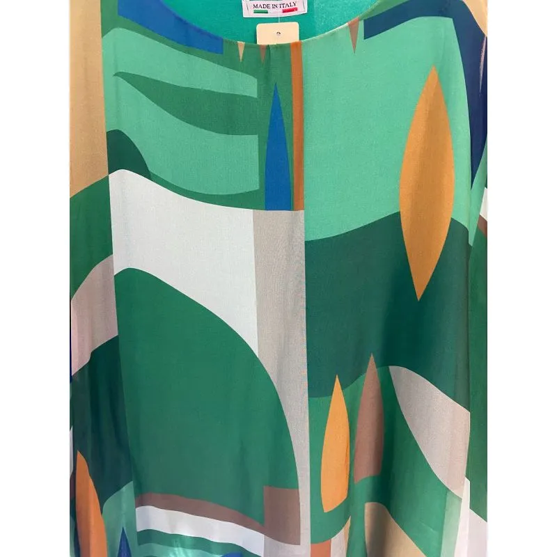 "PIC" PRINTED SILK BLOUSE