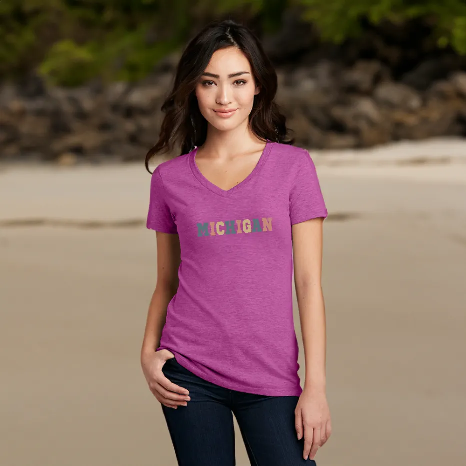 "Timeless Michigan" Women's V-Neck