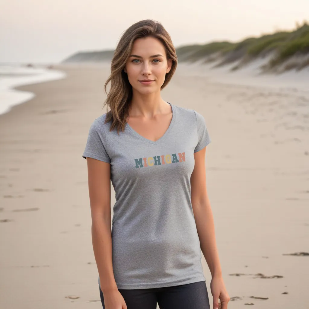 "Timeless Michigan" Women's V-Neck