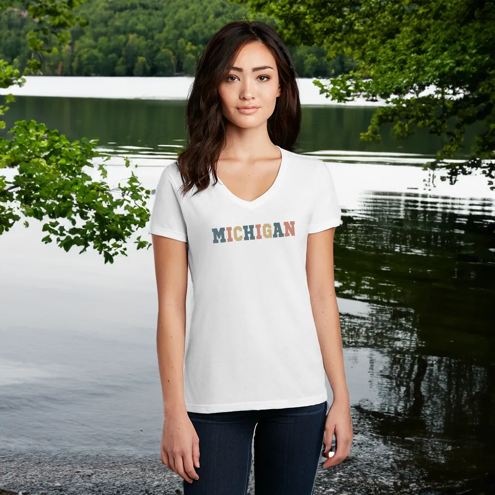 "Timeless Michigan" Women's V-Neck