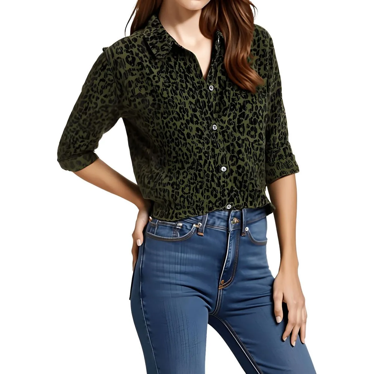Rails Womens Printed Silk Button-Down Top