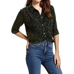 Rails Womens Printed Silk Button-Down Top