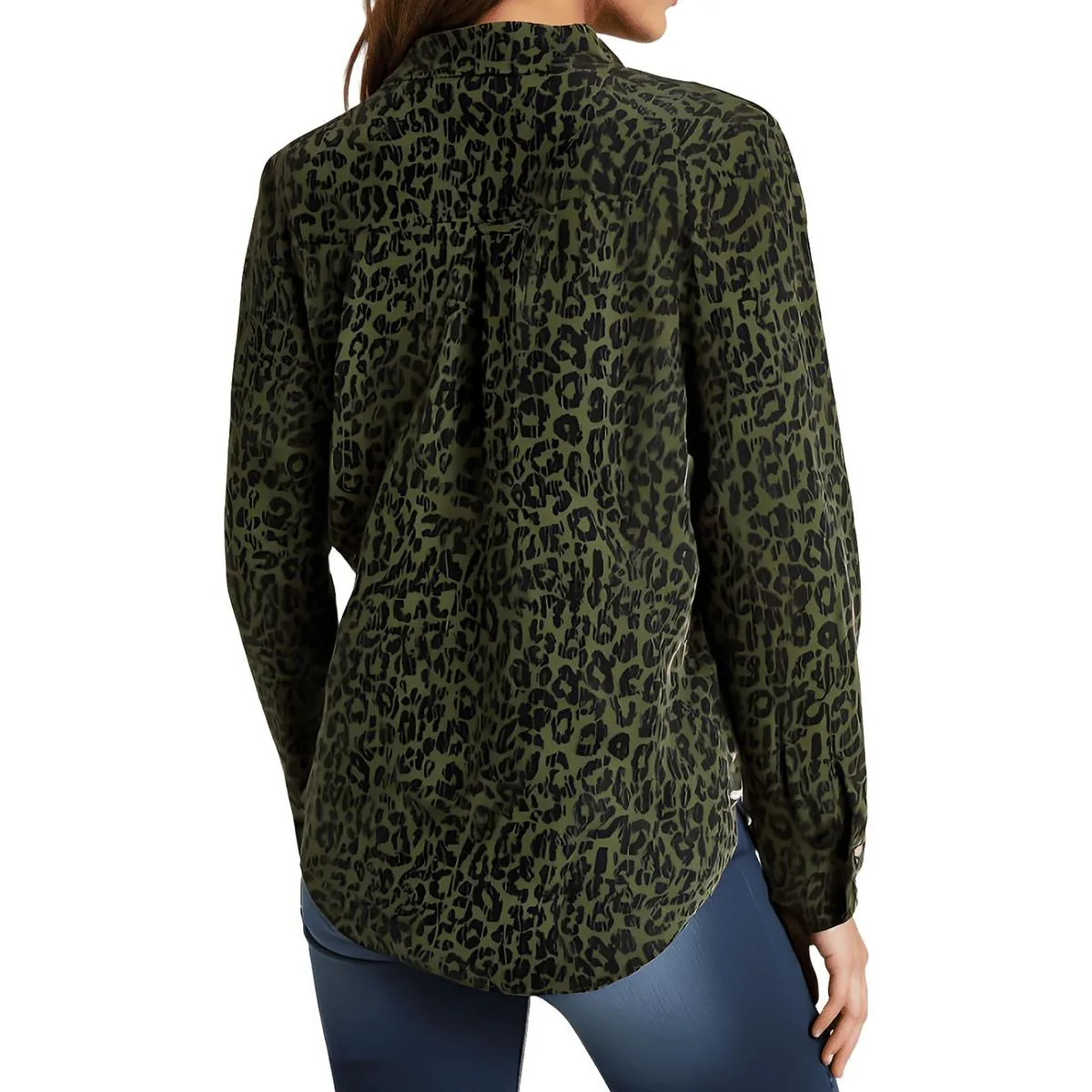 Rails Womens Printed Silk Button-Down Top