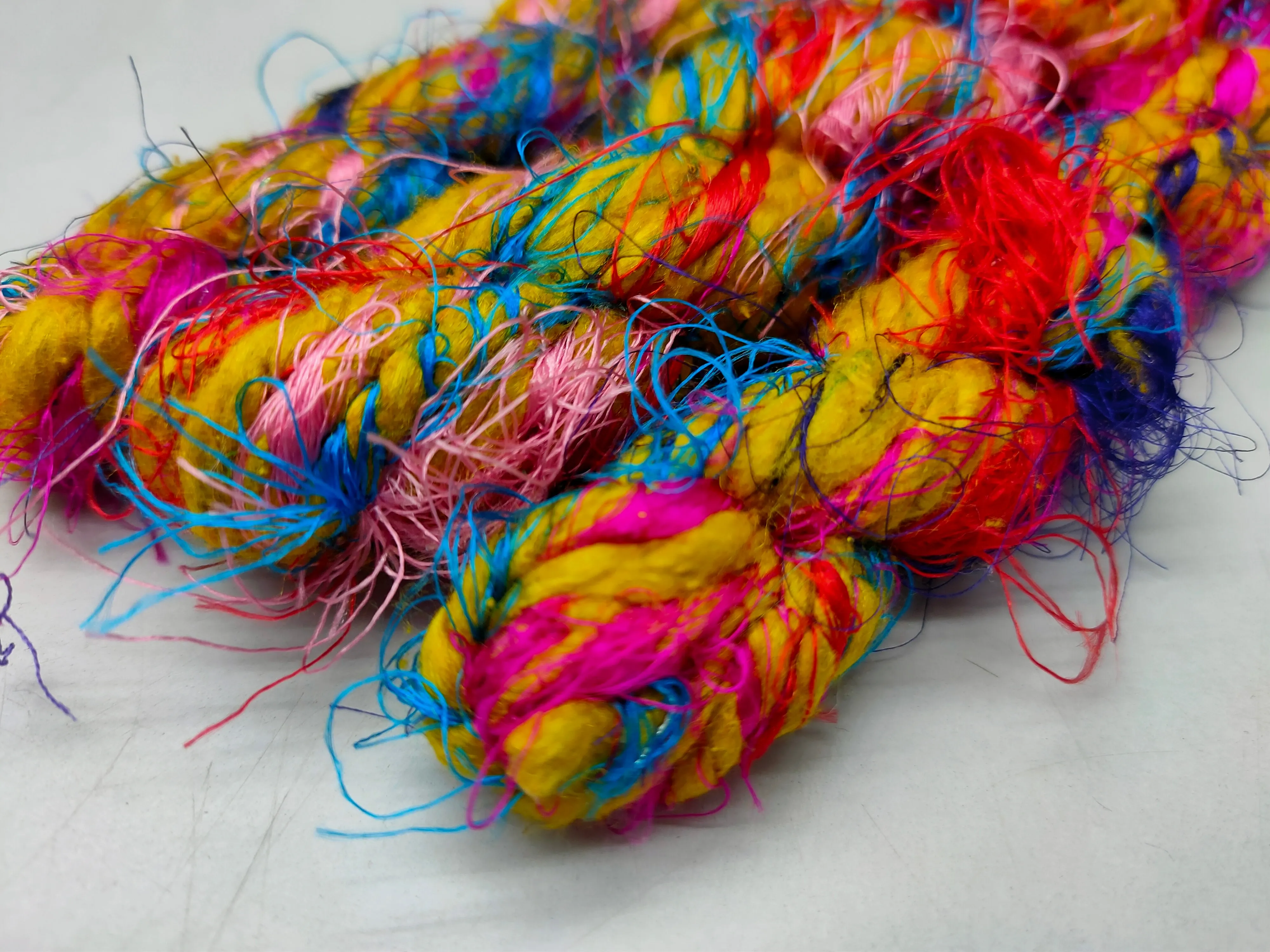 Recycled Handspun Yarn - Big Candy - Mustard