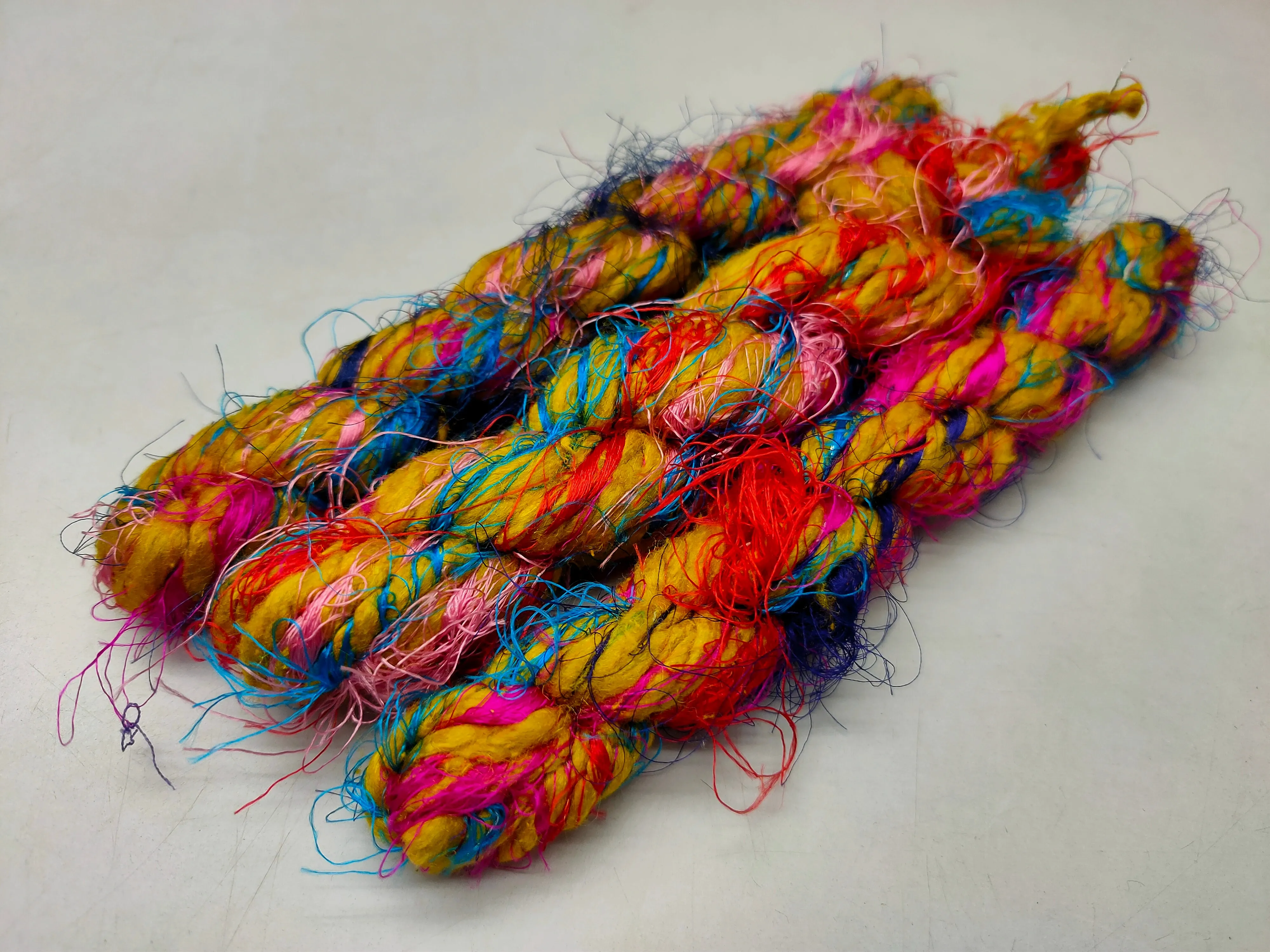 Recycled Handspun Yarn - Big Candy - Mustard