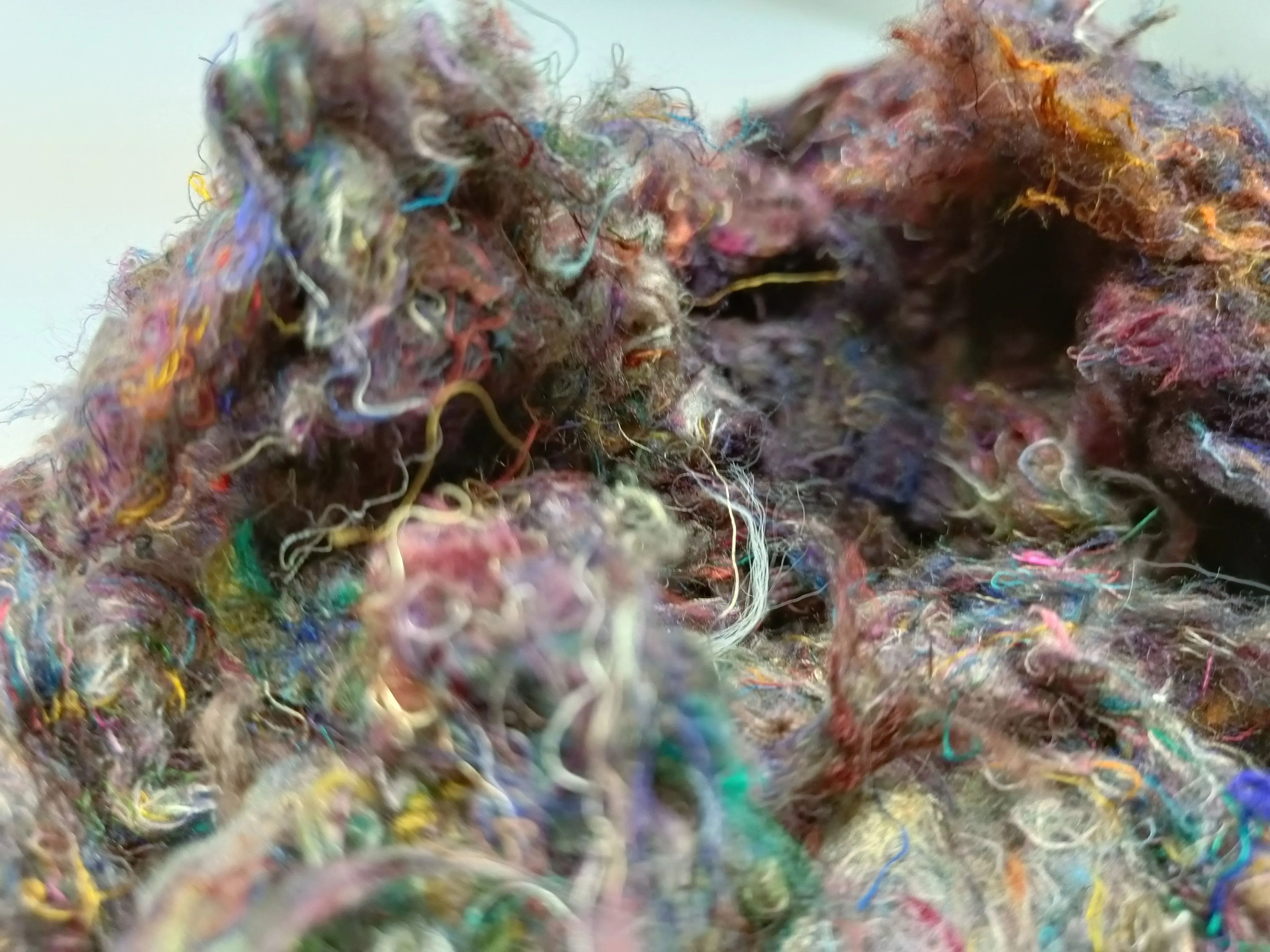 Recycled Pulled Silk Fibers - Multi