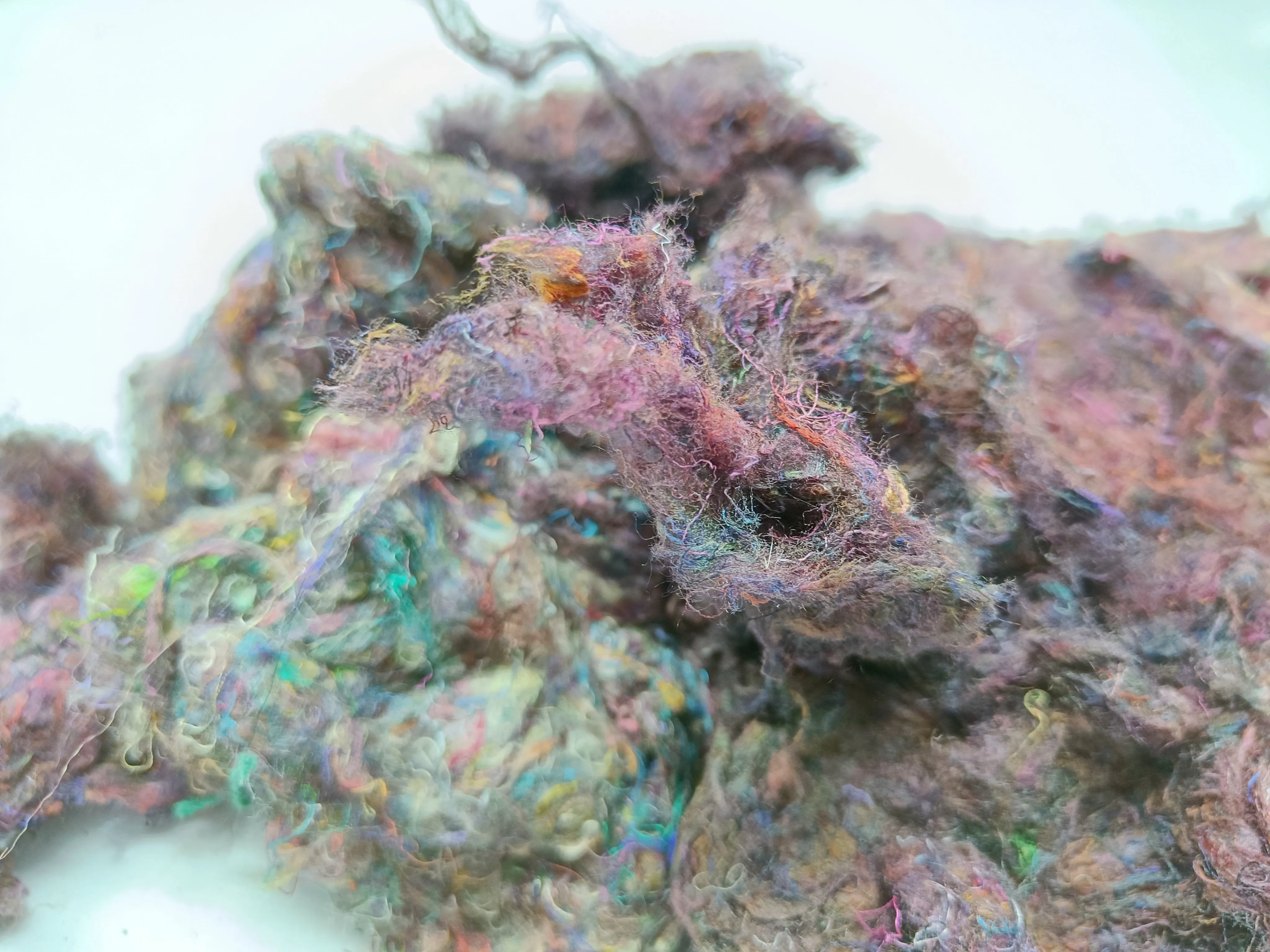 Recycled Pulled Silk Fibers - Multi