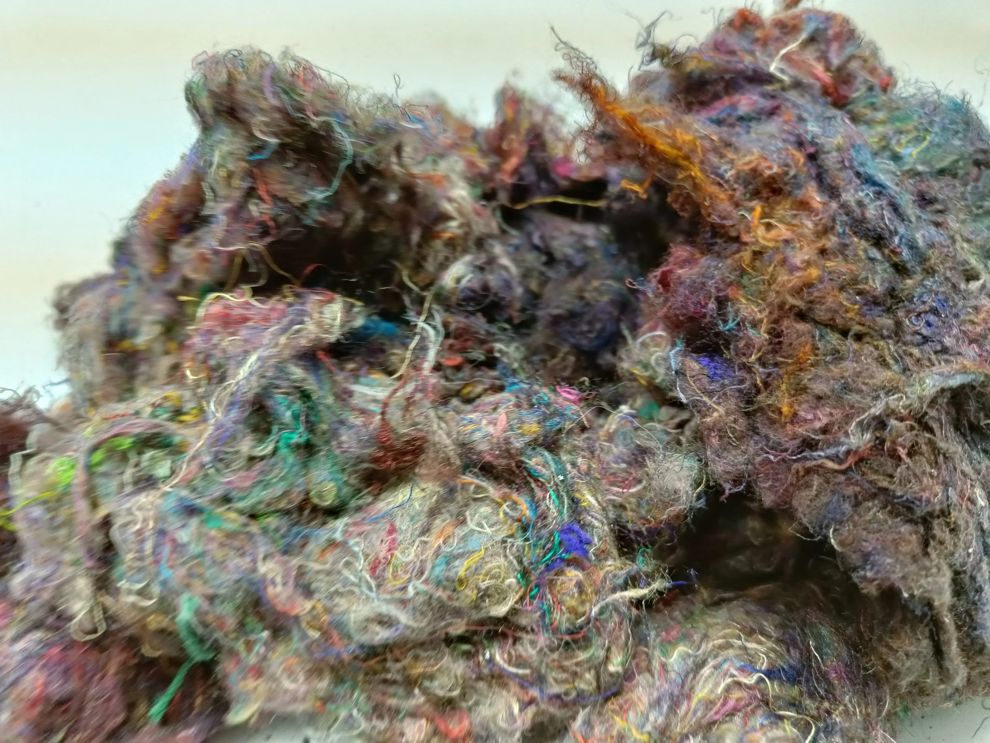 Recycled Pulled Silk Fibers - Multi