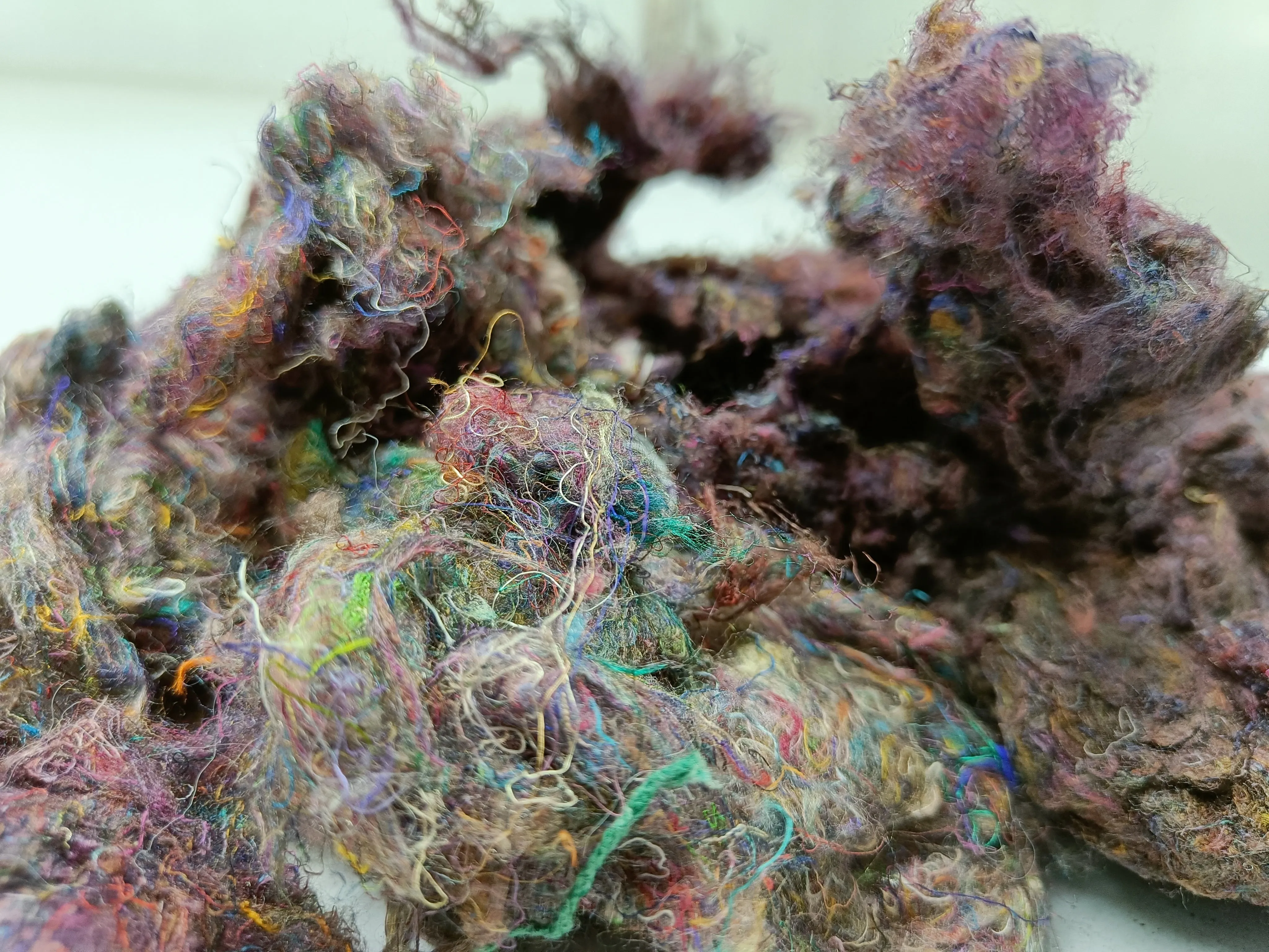 Recycled Pulled Silk Fibers - Multi