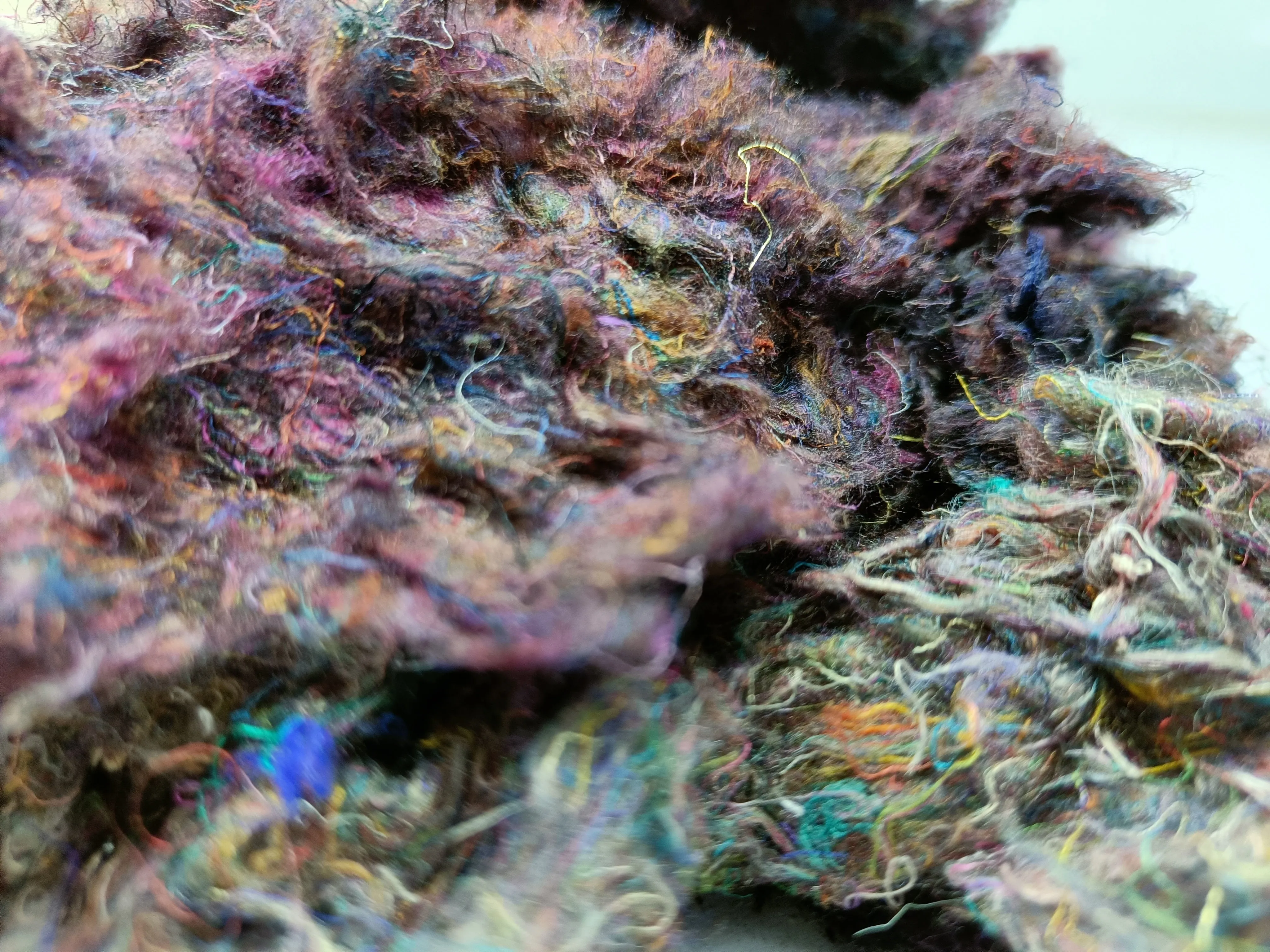 Recycled Pulled Silk Fibers - Multi