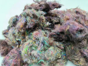 Recycled Pulled Silk Fibers - Multi