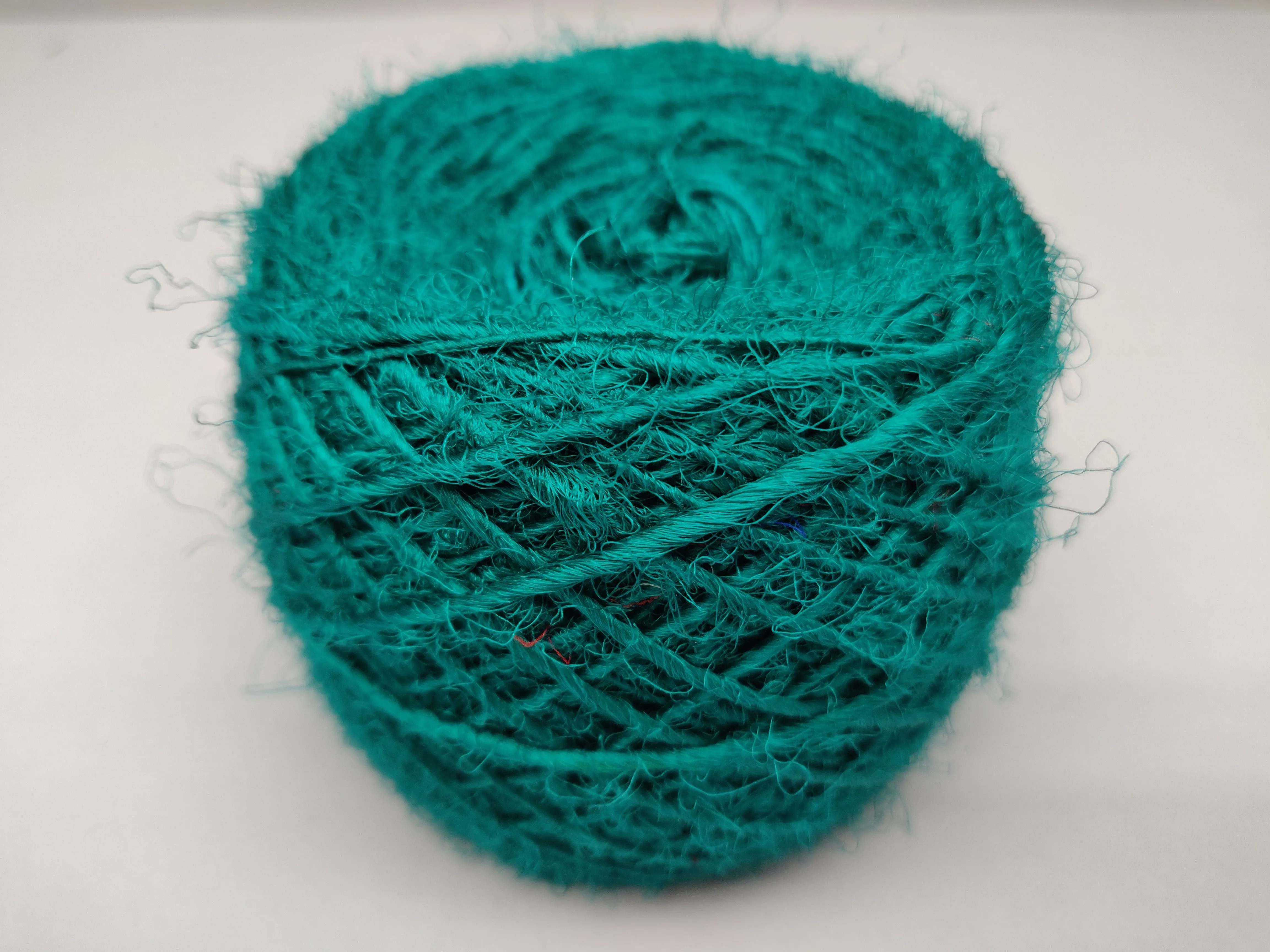 Recycled Sari Silk Yarn Prime Balls Teal