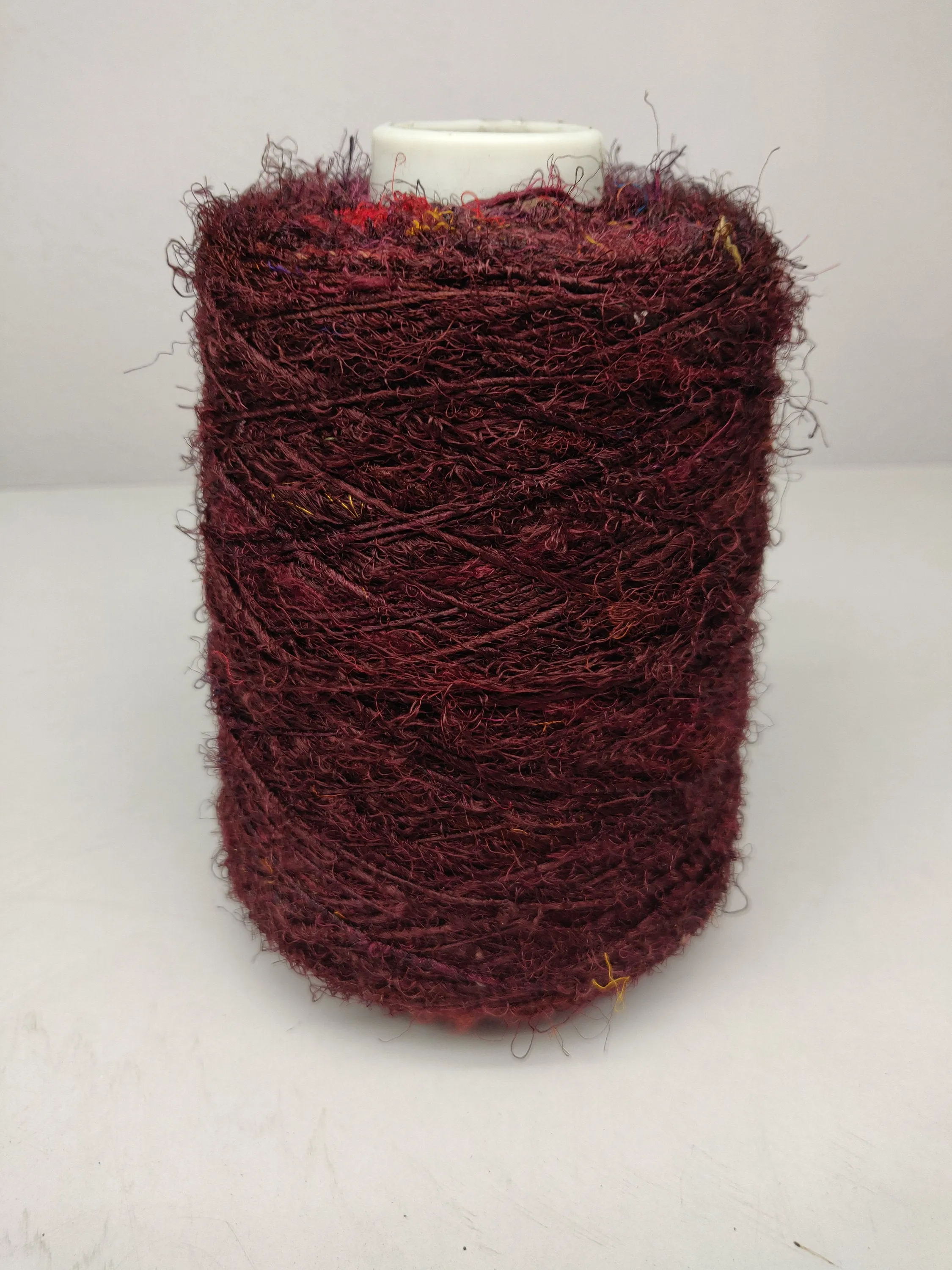 Recycled Sari Silk Yarn Prime - Deep Maroon