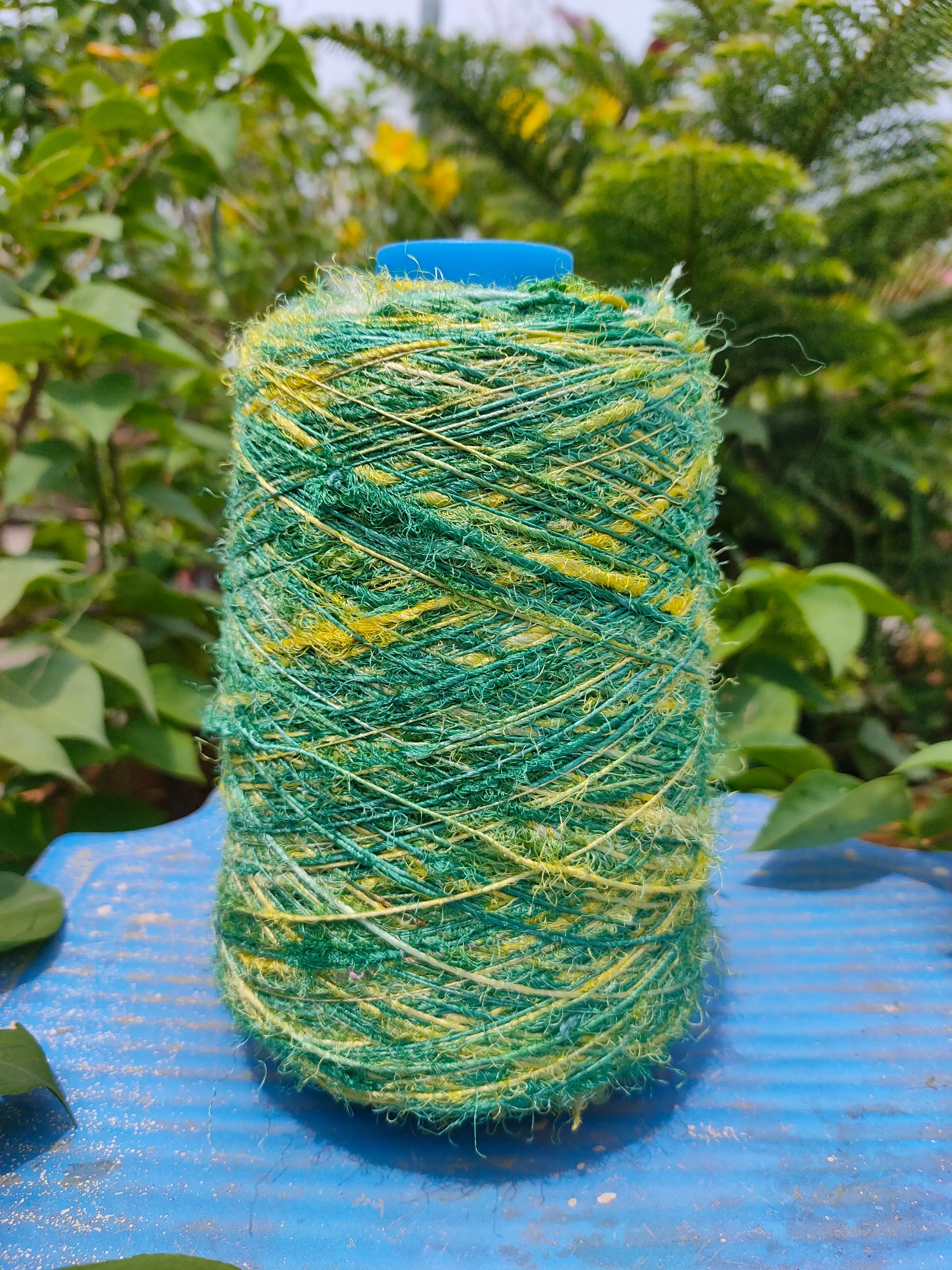 Recycled Sari Silk Yarn Prime - Yellow Forest