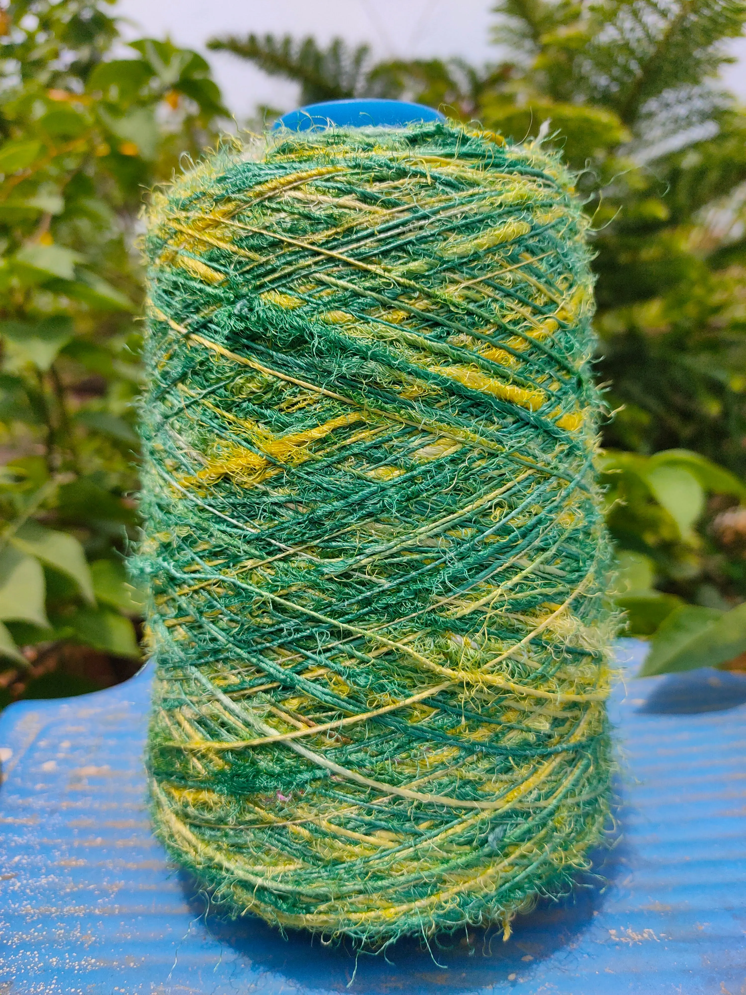 Recycled Sari Silk Yarn Prime - Yellow Forest