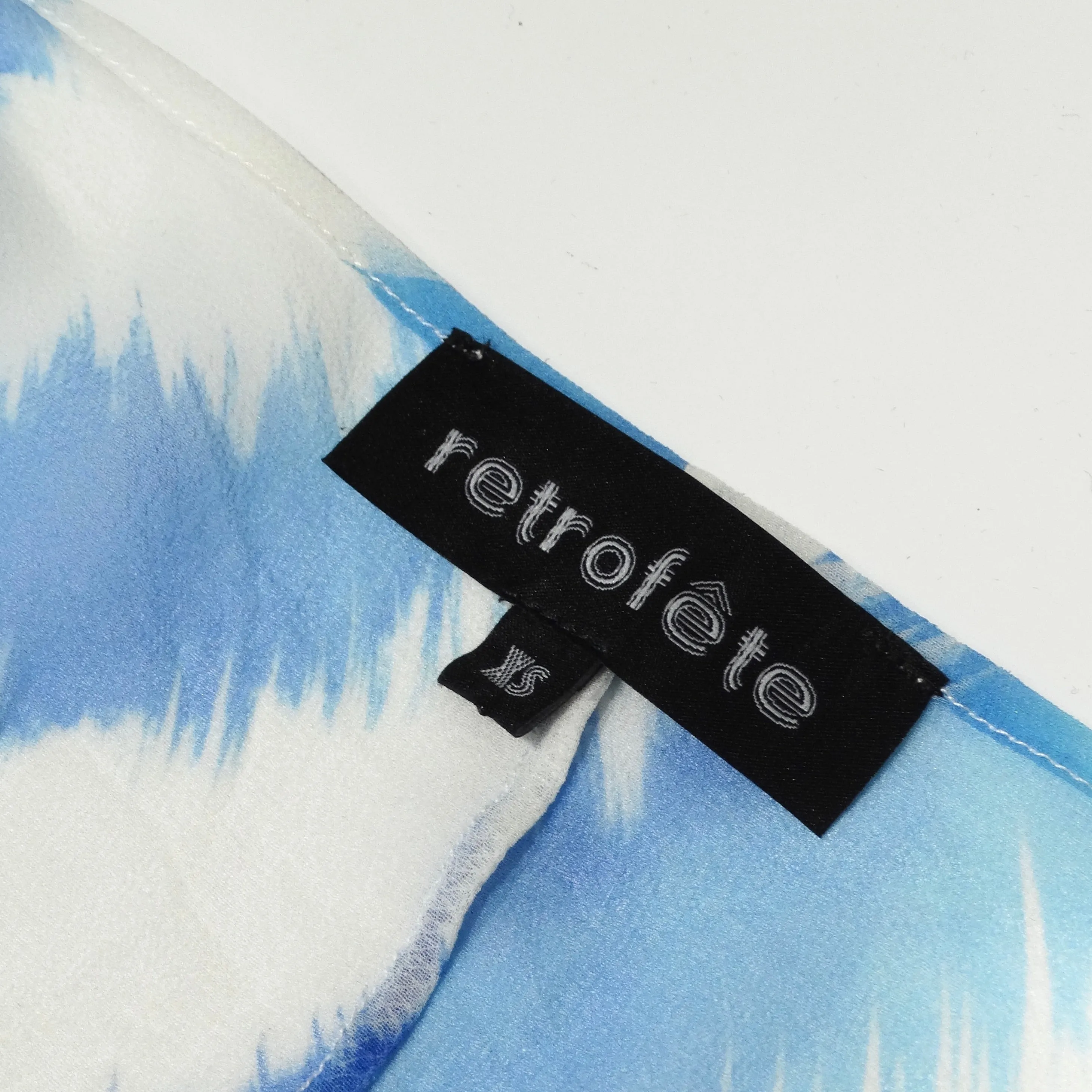 Retrofete Blue Zebra Silk Chiffon Robe