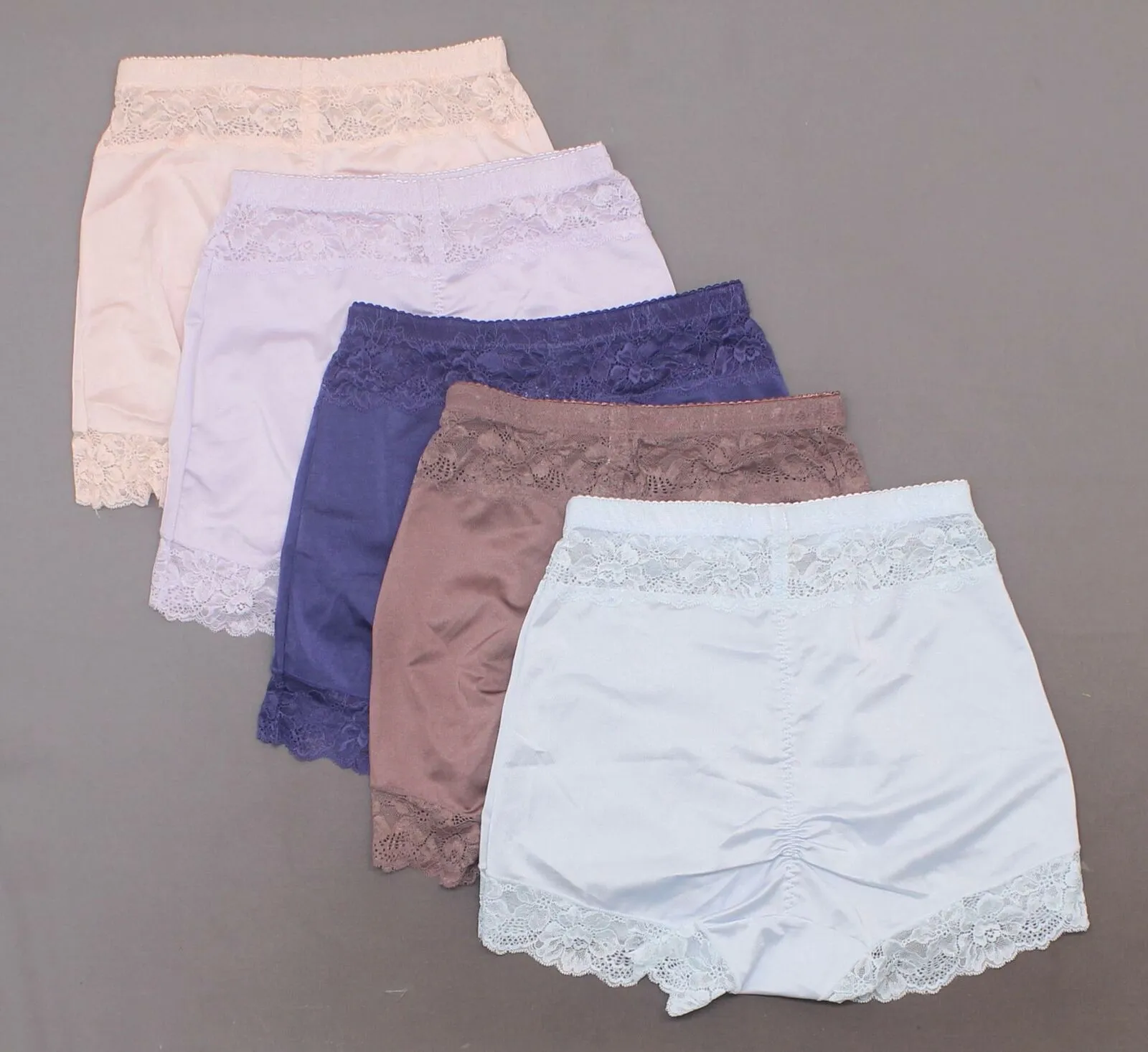 Rhonda Shear Women's 5 Pack Pin-Up Tap Panties With Lace Trim