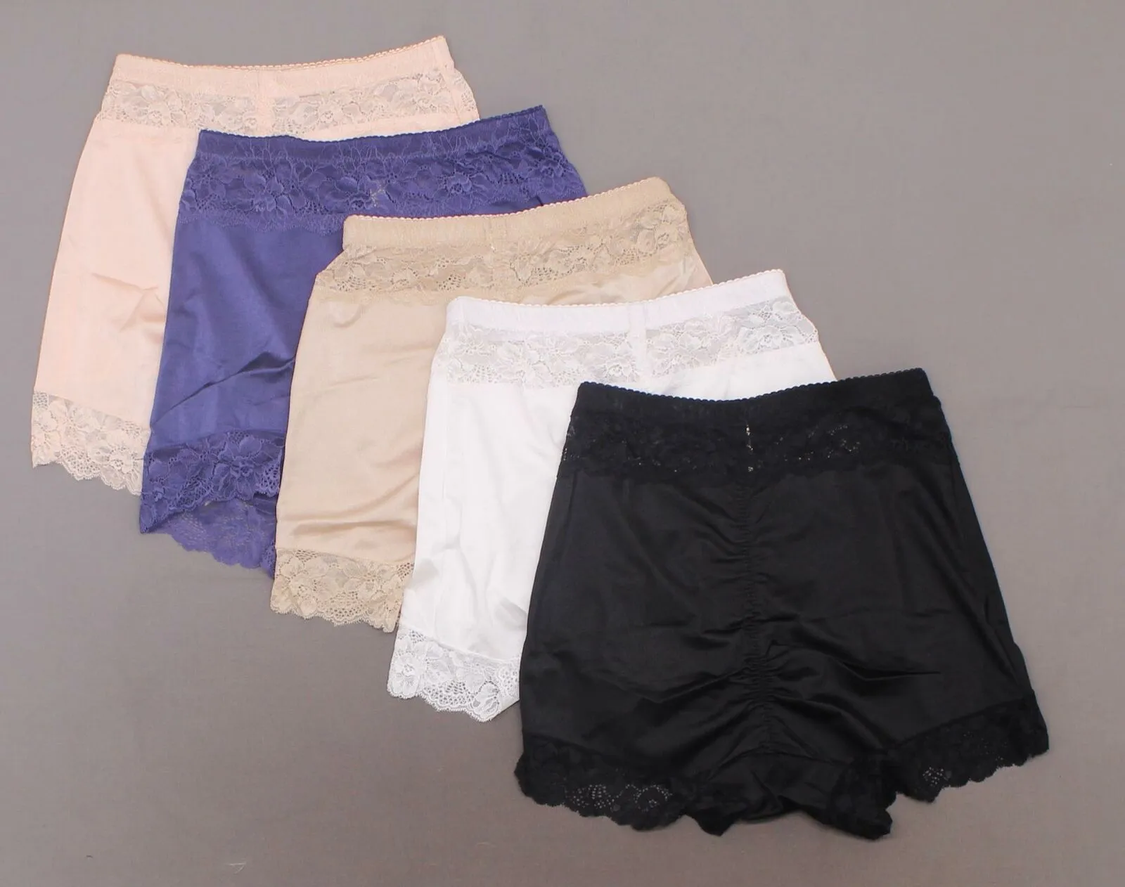 Rhonda Shear Women's 5 Pack Pin-Up Tap Panties With Lace Trim