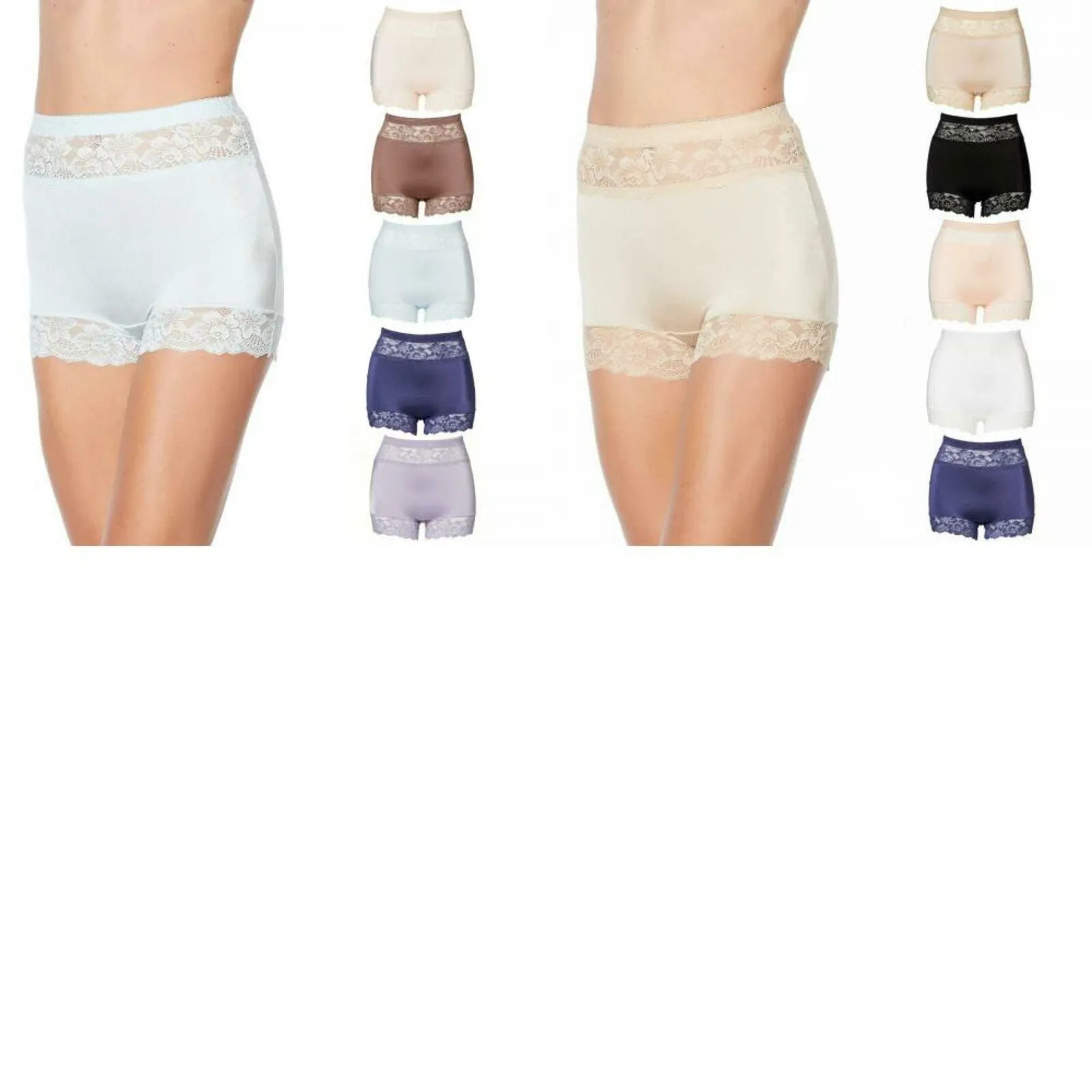 Rhonda Shear Women's 5 Pack Pin-Up Tap Panties With Lace Trim